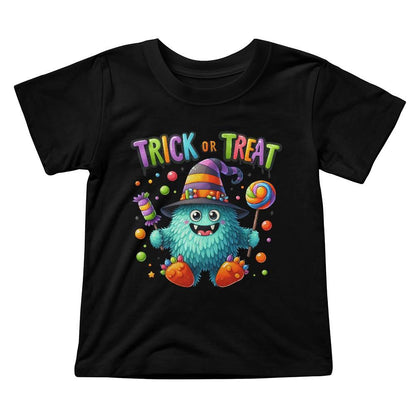 Cute Halloween Candy Monster Trick or Treat Toddler Jersey Tee Shirt - Mallard Moon Gift Shop