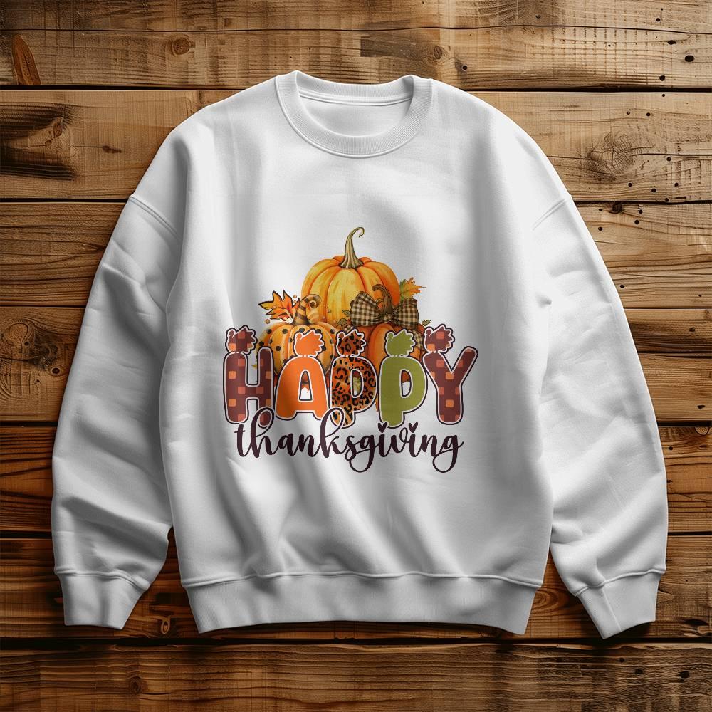 Happy Thanksgiving Festive Holiday Sweatshirt - Mallard Moon Gift Shop
