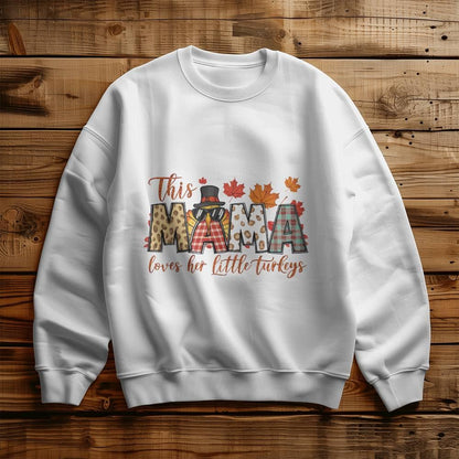 This MAMA Loves Her Little Turkeys Thanksgiving Sweatshirt - Mallard Moon Gift Shop