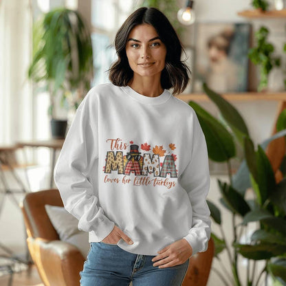 This MAMA Loves Her Little Turkeys Thanksgiving Sweatshirt - Mallard Moon Gift Shop