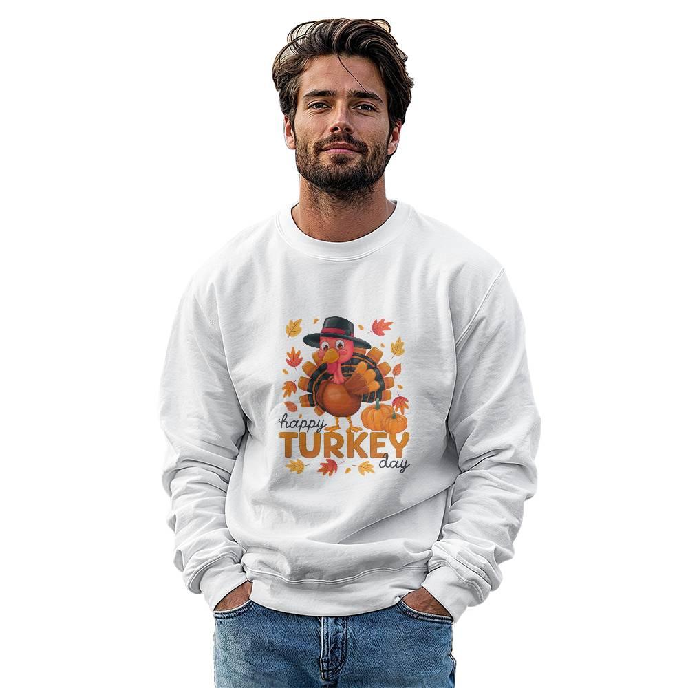 Happy Turkey Day Thanksgiving Sweatshirt - Mallard Moon Gift Shop