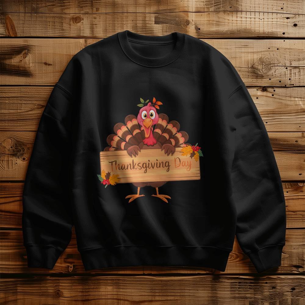 Thanksgiving Day Holiday Turkey Sweatshirt - Mallard Moon Gift Shop