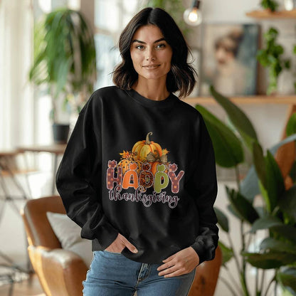 Happy Thanksgiving Holiday Sweatshirt - Mallard Moon Gift Shop