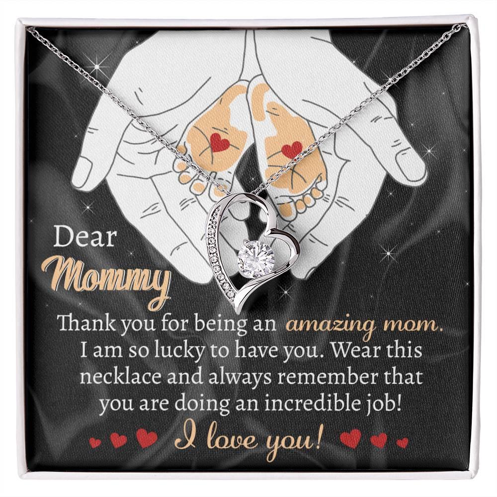 Gift for the Expectant Mom You are Doing An Incredible Job Forever Love Heart Pendant Necklace - Mallard Moon Gift Shop