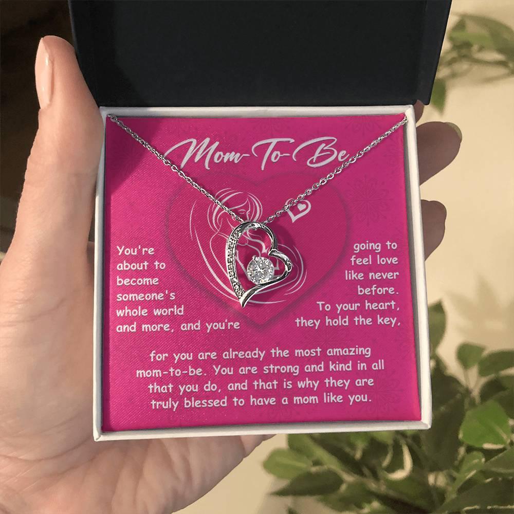 Gift for the Mom To Be You Will Soon Be Someone's Whole World Forever Love Heart Pendant Necklace - Mallard Moon Gift Shop