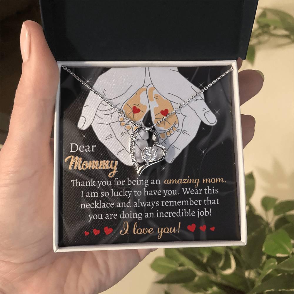 Gift for the Expectant Mom You are Doing An Incredible Job Forever Love Heart Pendant Necklace - Mallard Moon Gift Shop