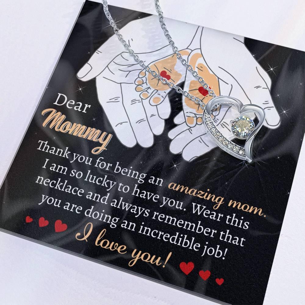 Gift for the Expectant Mom You are Doing An Incredible Job Forever Love Heart Pendant Necklace - Mallard Moon Gift Shop