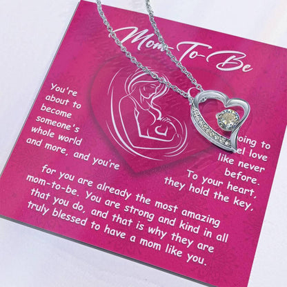 Gift for the Mom To Be You Will Soon Be Someone's Whole World Forever Love Heart Pendant Necklace - Mallard Moon Gift Shop