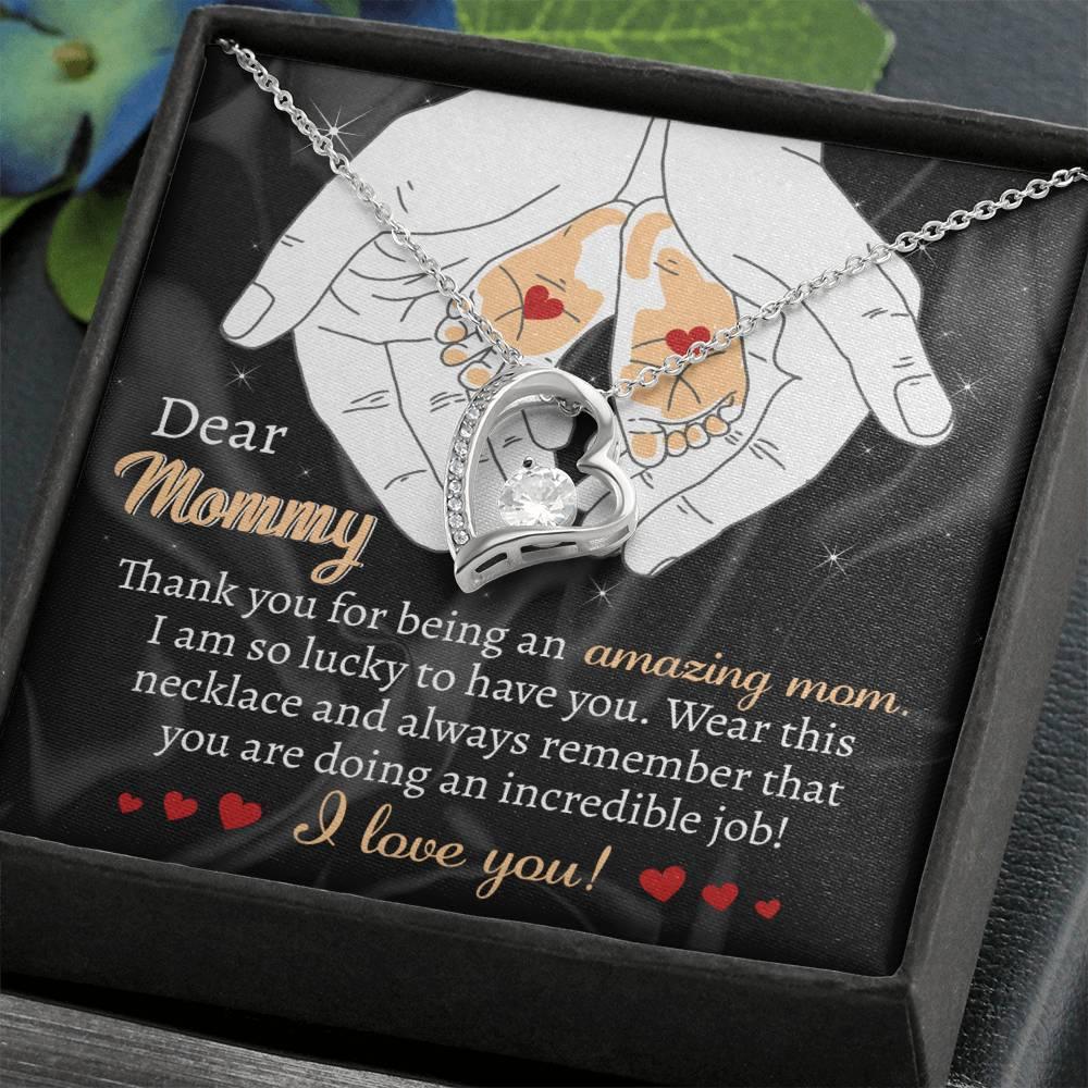 Gift for the Expectant Mom You are Doing An Incredible Job Forever Love Heart Pendant Necklace - Mallard Moon Gift Shop