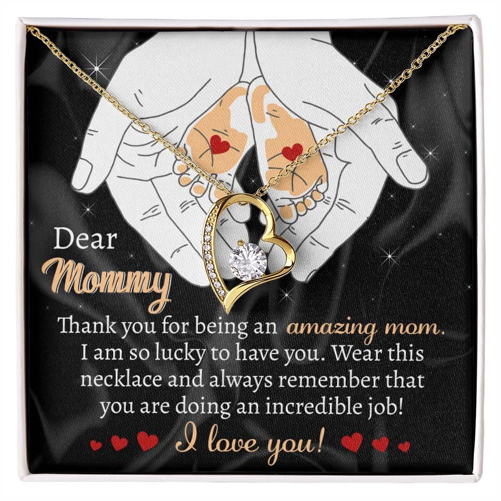 Gift for the Expectant Mom You are Doing An Incredible Job Forever Love Heart Pendant Necklace - Mallard Moon Gift Shop