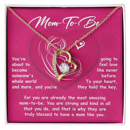 Gift for the Mom To Be You Will Soon Be Someone's Whole World Forever Love Heart Pendant Necklace - Mallard Moon Gift Shop