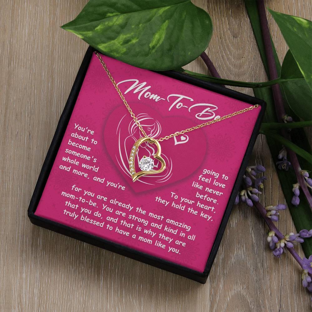 Gift for the Mom To Be You Will Soon Be Someone's Whole World Forever Love Heart Pendant Necklace - Mallard Moon Gift Shop
