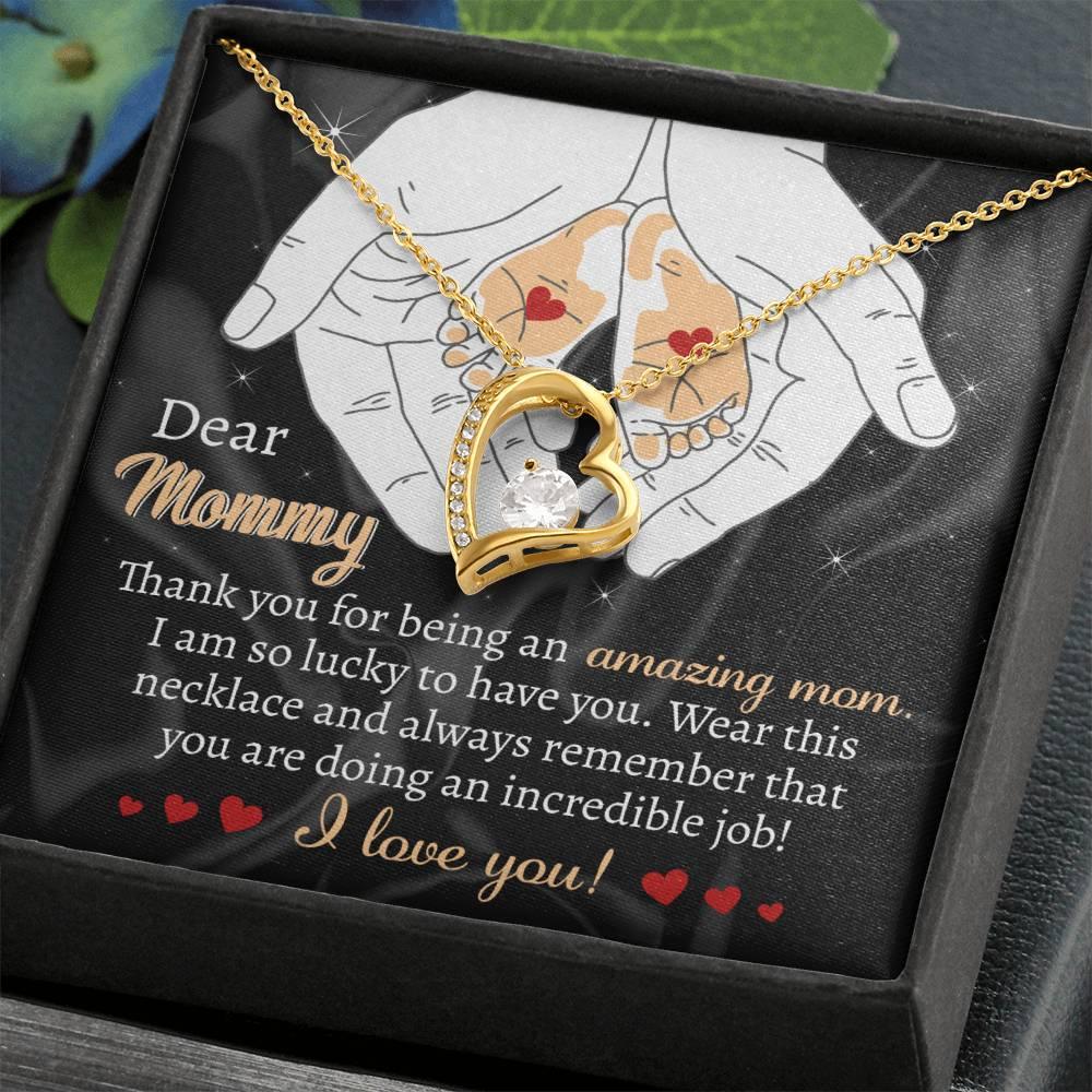 Gift for the Expectant Mom You are Doing An Incredible Job Forever Love Heart Pendant Necklace - Mallard Moon Gift Shop