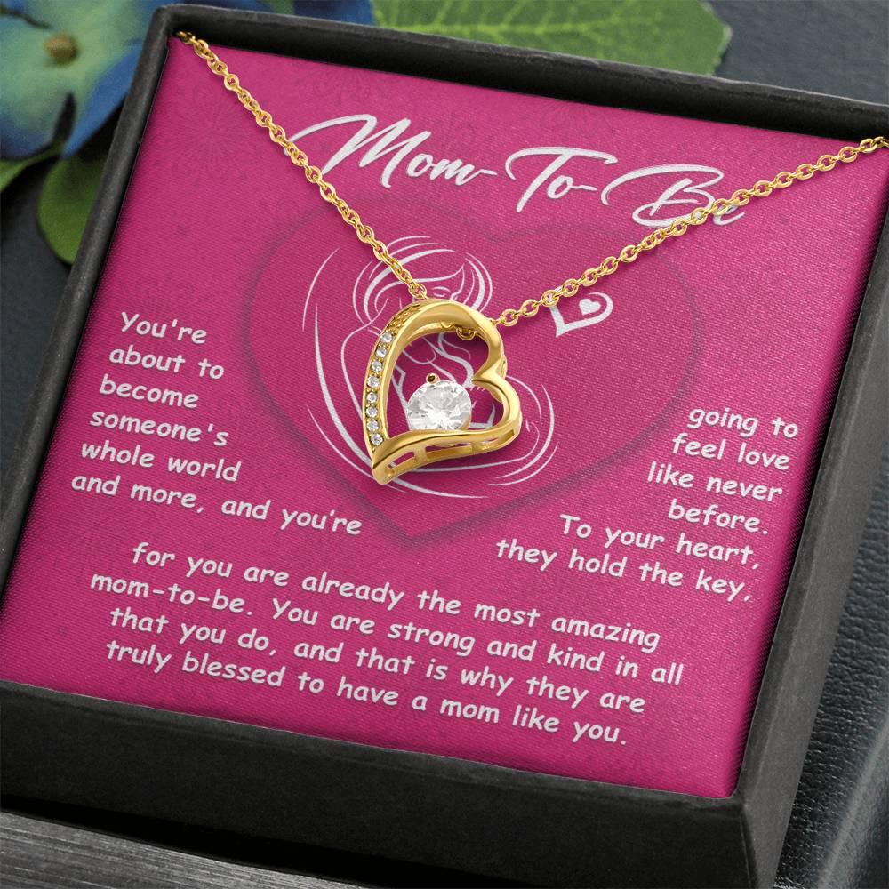 Gift for the Mom To Be You Will Soon Be Someone's Whole World Forever Love Heart Pendant Necklace - Mallard Moon Gift Shop