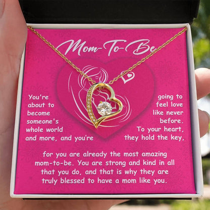 Gift for the Mom To Be You Will Soon Be Someone's Whole World Forever Love Heart Pendant Necklace - Mallard Moon Gift Shop
