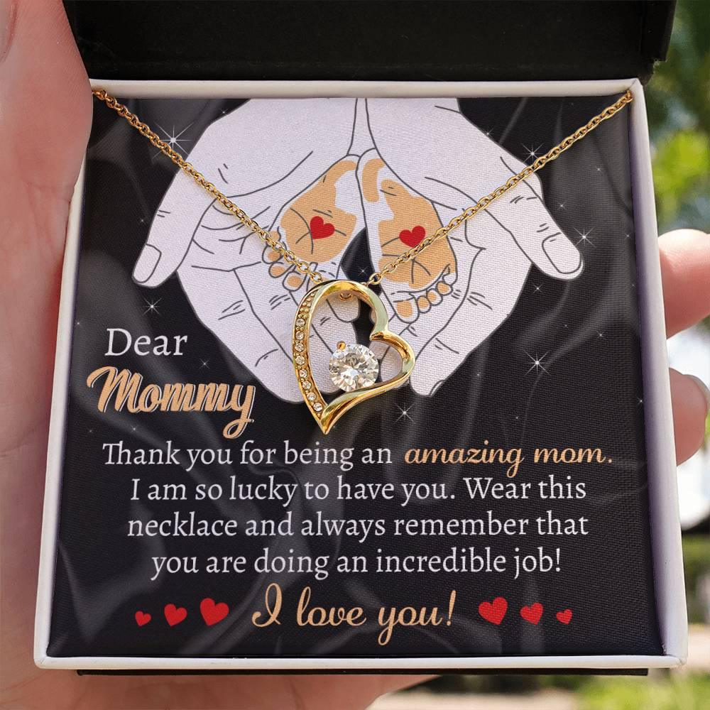 Gift for the Expectant Mom You are Doing An Incredible Job Forever Love Heart Pendant Necklace - Mallard Moon Gift Shop