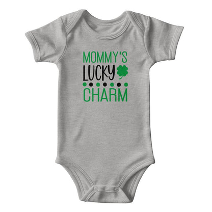 Mommy’s Lucky Charm St. Patrick’s Day Baby Bodysuit – Cute Shamrock Onesie – Soft Cotton Infant Romper – Funny Irish Holiday Outfit & Baby Gift - Mallard Moon Gift Shop