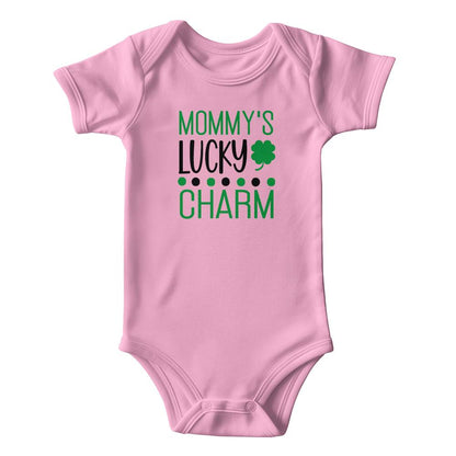 Mommy’s Lucky Charm St. Patrick’s Day Baby Bodysuit – Cute Shamrock Onesie – Soft Cotton Infant Romper – Funny Irish Holiday Outfit & Baby Gift - Mallard Moon Gift Shop