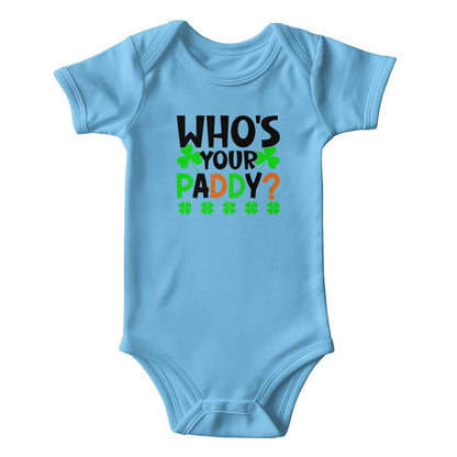 Who’s Your Paddy? St. Patrick’s Day Baby Bodysuit – Funny Shamrock Onesie – Soft Cotton Infant Romper – Cute Irish HHoliday Outfit & Baby Gift - Mallard Moon Gift Shop