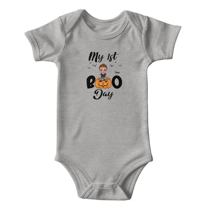 Halloween Baby Bodysuit - My First Boo Day Personalized Boy or Girl Gerber Onesie - Mallard Moon Gift Shop
