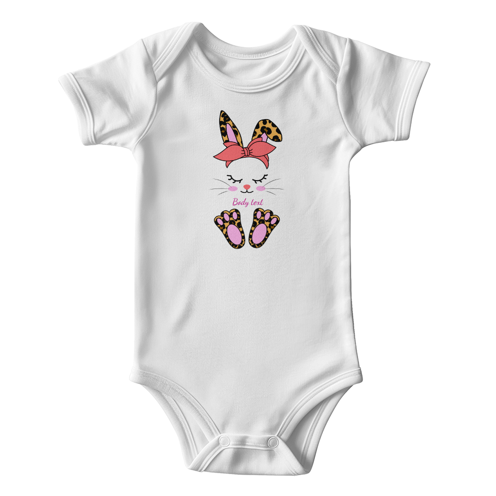 Adorable Personalized Bunny Baby Bodysuit - Mallard Moon Gift Shop