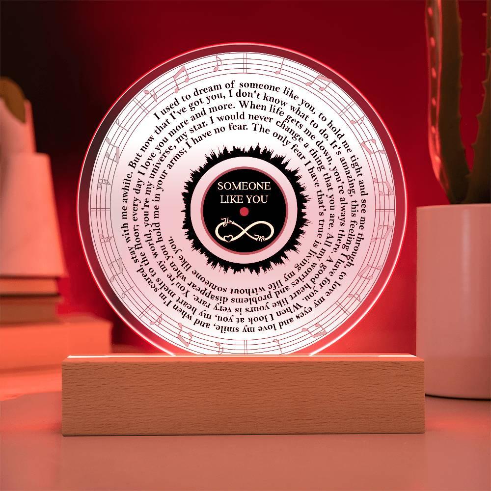 To My Soulmate - Someone Like You - Heartfelt Message Acrylic Plaque - Mallard Moon Gift Shop