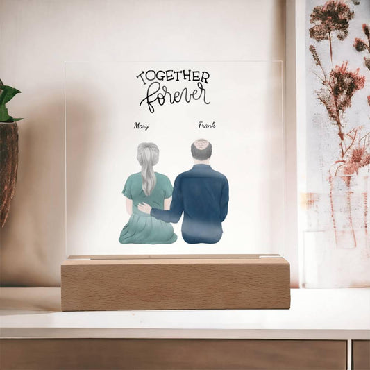 Custom Anniversary Acrylic Plaque Together Forever - Mallard Moon Gift Shop
