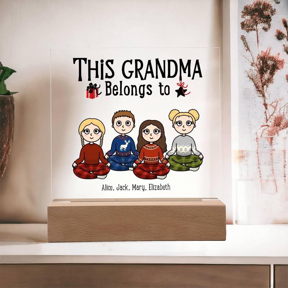 Grandmother Personalized Gift From Grandkids Acrylic Plaque - Mallard Moon Gift Shop