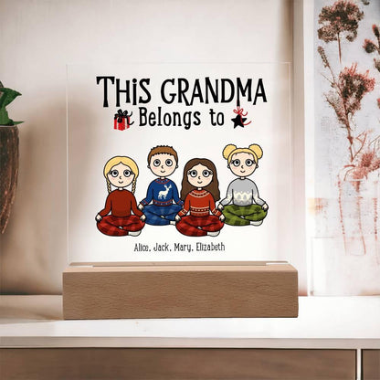 Grandmother Personalized Gift From Grandkids Acrylic Plaque - Mallard Moon Gift Shop
