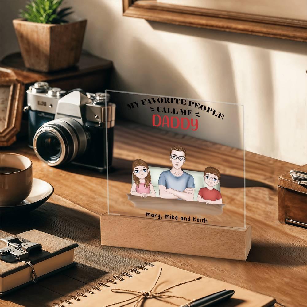 Gift for Dad from Kids Personalized Acrylic Plaque - Mallard Moon Gift Shop