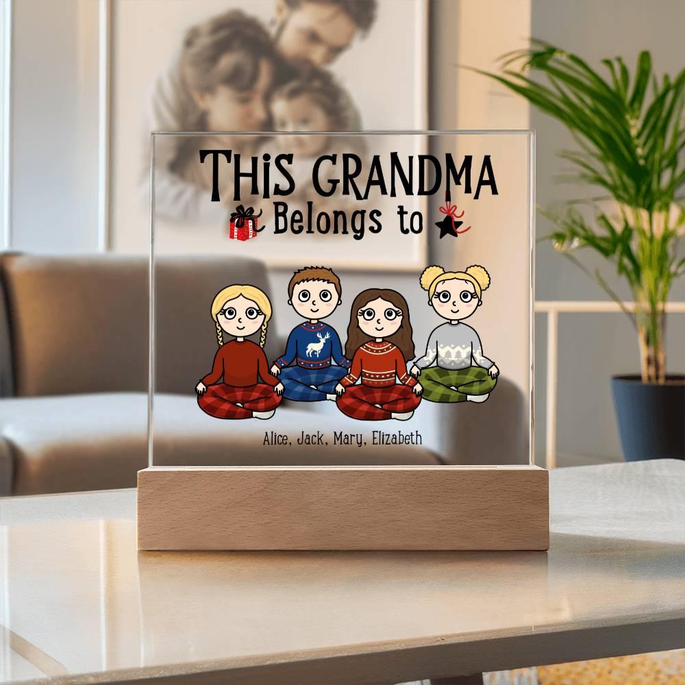 Grandmother Personalized Gift From Grandkids Acrylic Plaque - Mallard Moon Gift Shop