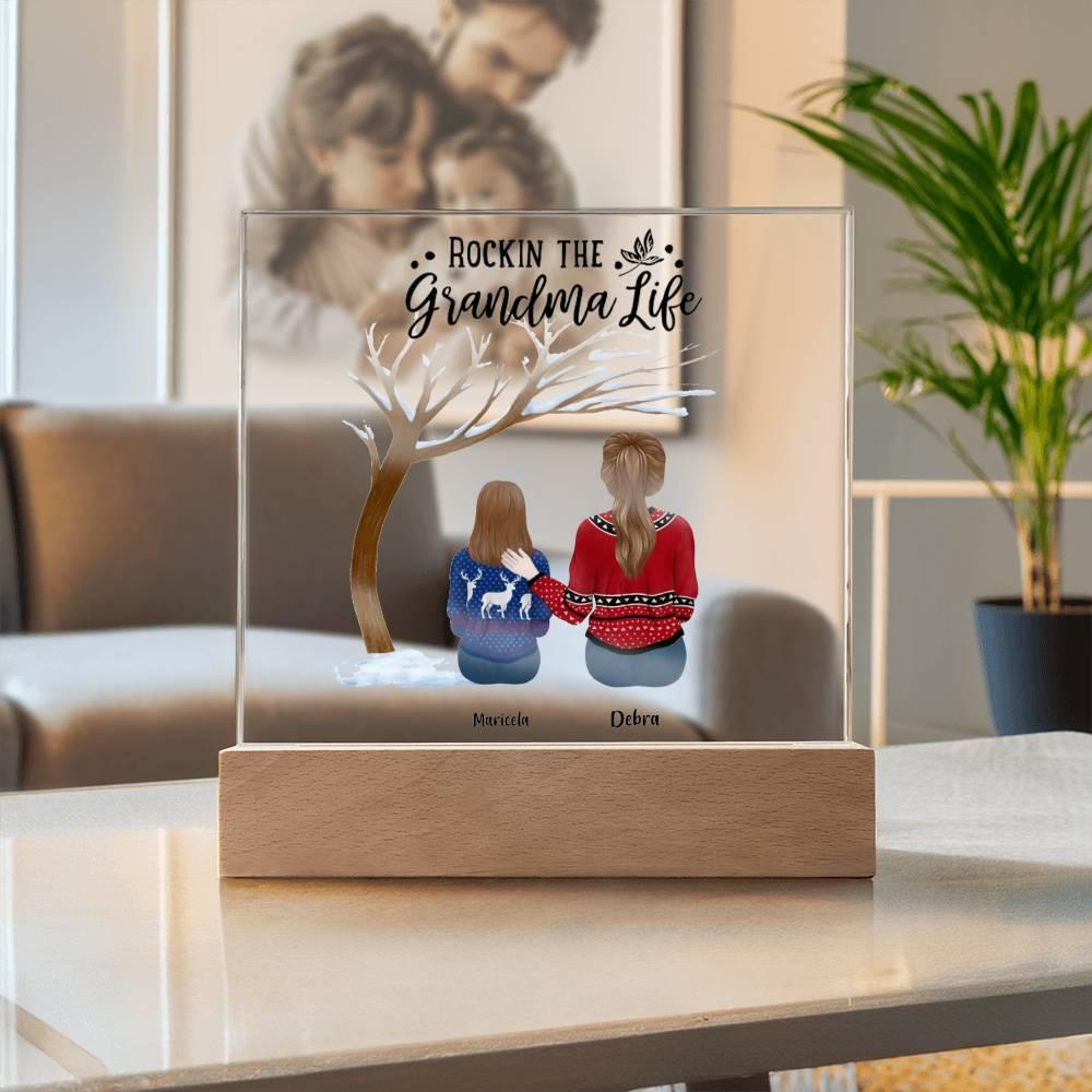 Grandma or Grandpa Gift - Rockin' the Life Custom Acrylic Plaque - Mallard Moon Gift Shop