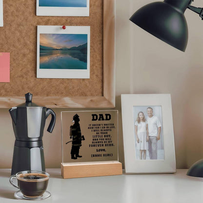 Firefighter Dad You Are My Forever Hero Personalized Acrylic Plaque - Mallard Moon Gift Shop