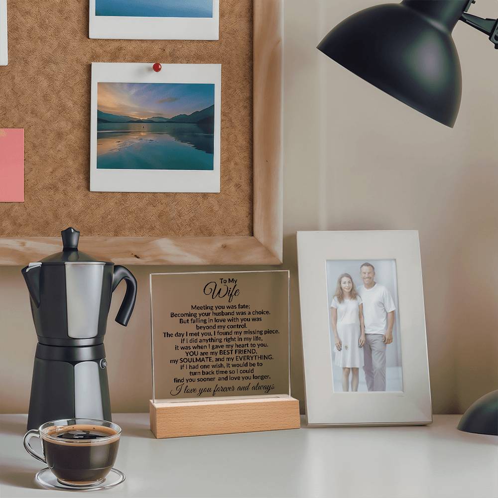 Heartfelt Gift for Wife You are My Best Friend, My Everything - Square Acrylic Plaque Personalized Birthday Anniversary Valentine Holiday - Mallard Moon Gift Shop