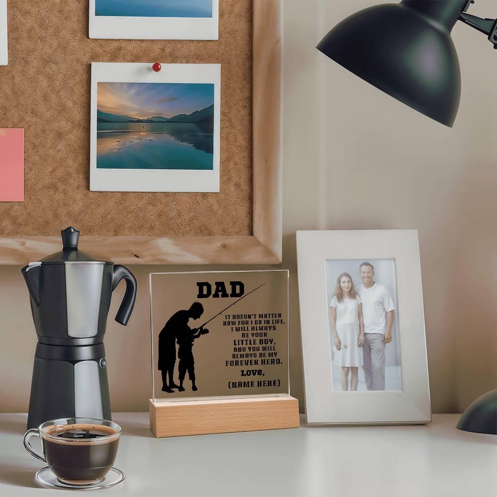 Fisherman Dad Personalized Acrylic Plaque - Mallard Moon Gift Shop