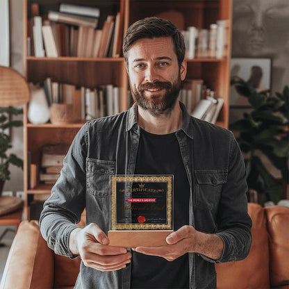 World’s Greatest Girlfriend’s Dad Certificate Acrylic LED Plaque – Funny & Respectful Father’s Day Gift from Daughter’s Boyfriend - Mallard Moon Gift Shop