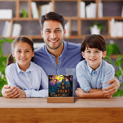 Ghoulish Mansion: Halloween Acrylic Plaque - Mallard Moon Gift Shop