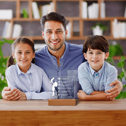 Mother Acrylic LED Plaque – A Word That Means the World to Me | Heartfelt Mother's Day Gift - Mallard Moon Gift Shop