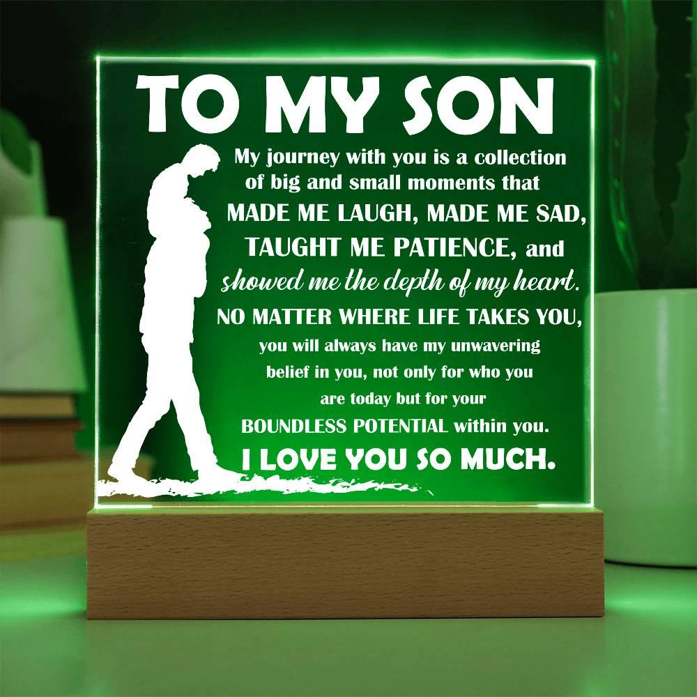 To My Son Inspirational Acrylic Plaque My Journey with You - Mallard Moon Gift Shop