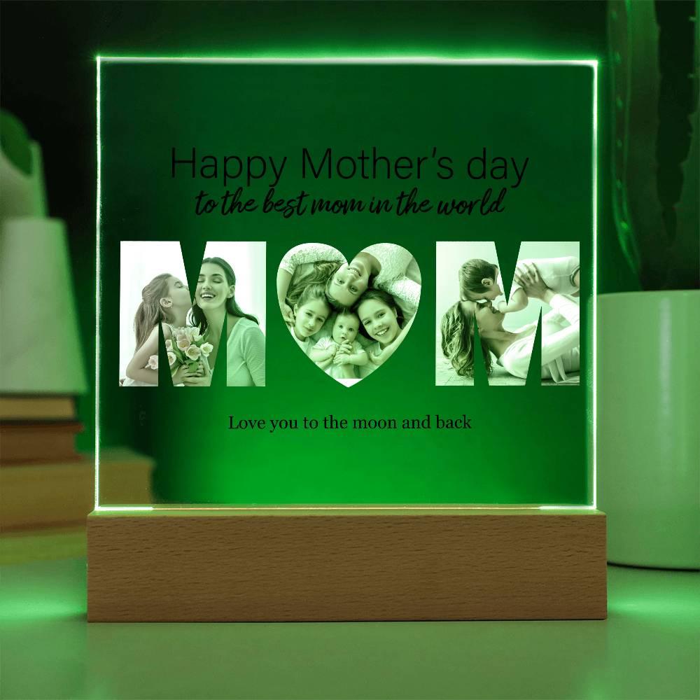 Custom MOM Photo Collage Acrylic Plaque Mother's Day Birthday Gift - Mallard Moon Gift Shop