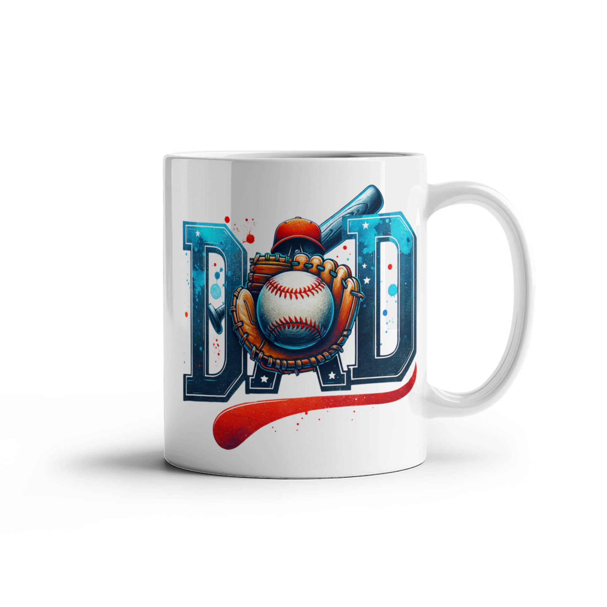 Baseball Dad Mug – Sports-Themed Ceramic Coffee Cup – Gift for Baseball-Loving Father or Coach - Mallard Moon Gift Shop