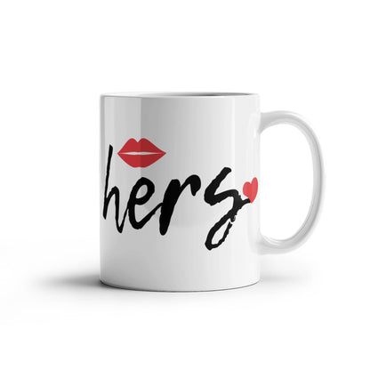 His and Hers Coffee Mug Set – Romantic Ceramic Mug Pair (11oz/15oz) for Couples, Anniversary, or Valentine’s Day - Mallard Moon Gift Shop