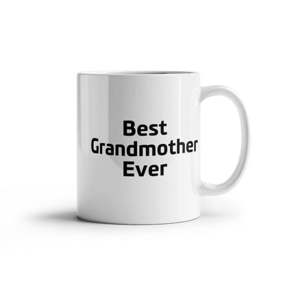 Best Grandmother Ever – Elegant White Ceramic Coffee Mug Gift for Grandma, Sweet Present from Grandkids, Kids, or Daughter - Mallard Moon Gift Shop