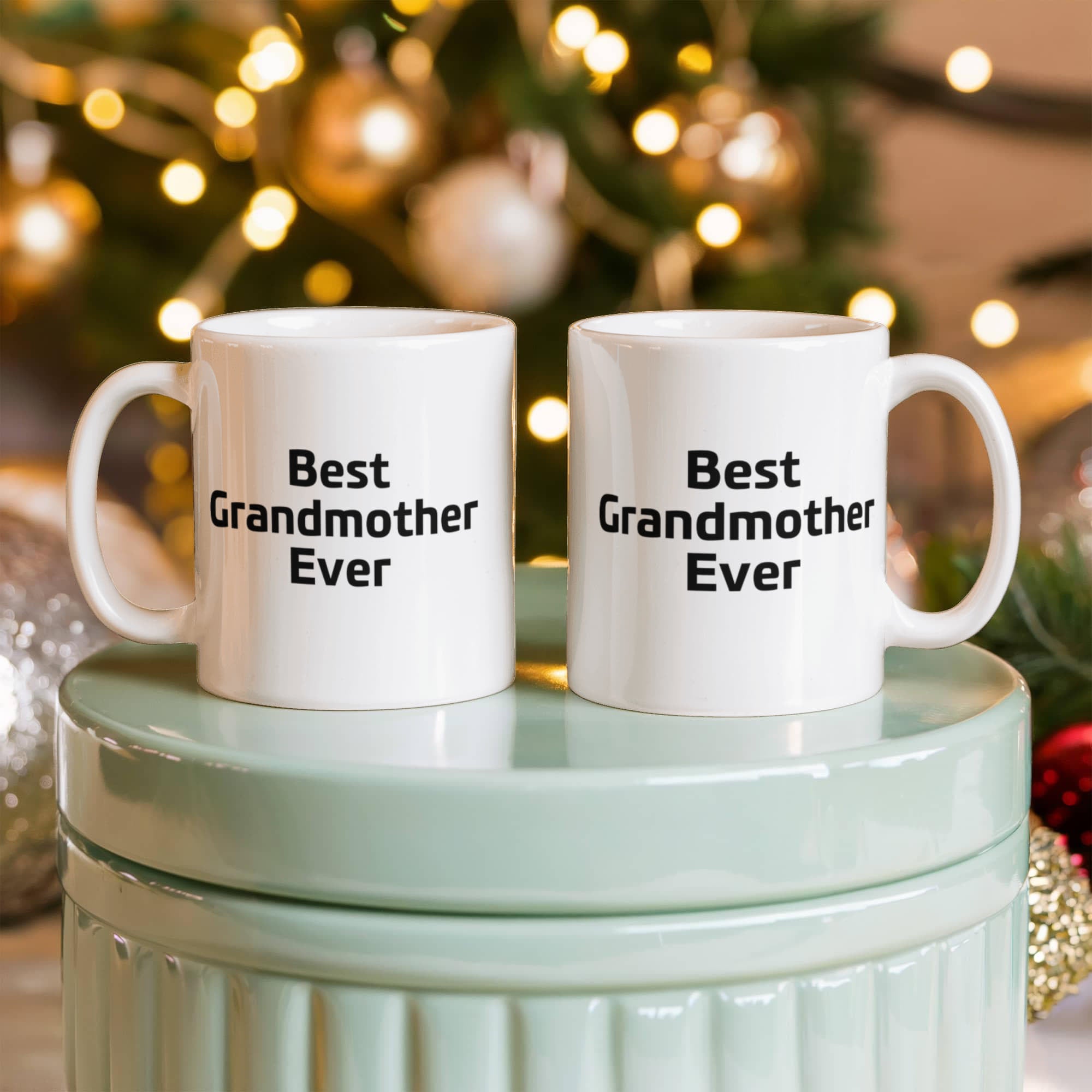 Best Grandmother Ever – Elegant White Ceramic Coffee Mug Gift for Grandma, Sweet Present from Grandkids, Kids, or Daughter - Mallard Moon Gift Shop
