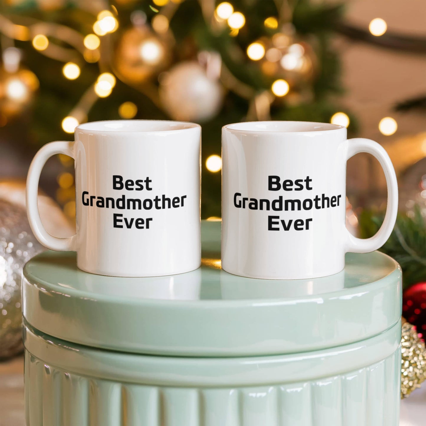 Best Grandmother Ever – Elegant White Ceramic Coffee Mug Gift for Grandma, Sweet Present from Grandkids, Kids, or Daughter - Mallard Moon Gift Shop