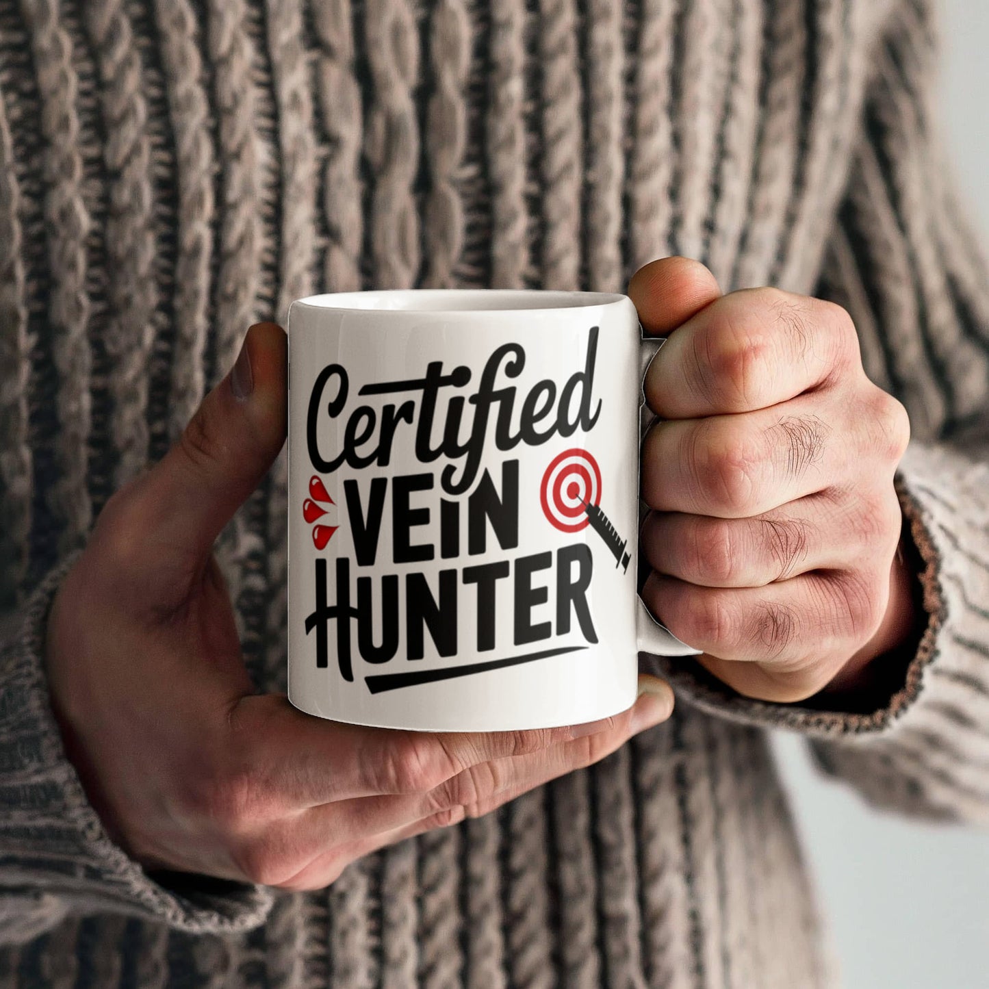 Certified Vein Hunter Phlebotomist Mug – Funny Medical Lab Tech Gift for Coworkers, Nurses & Students - Mallard Moon Gift Shop