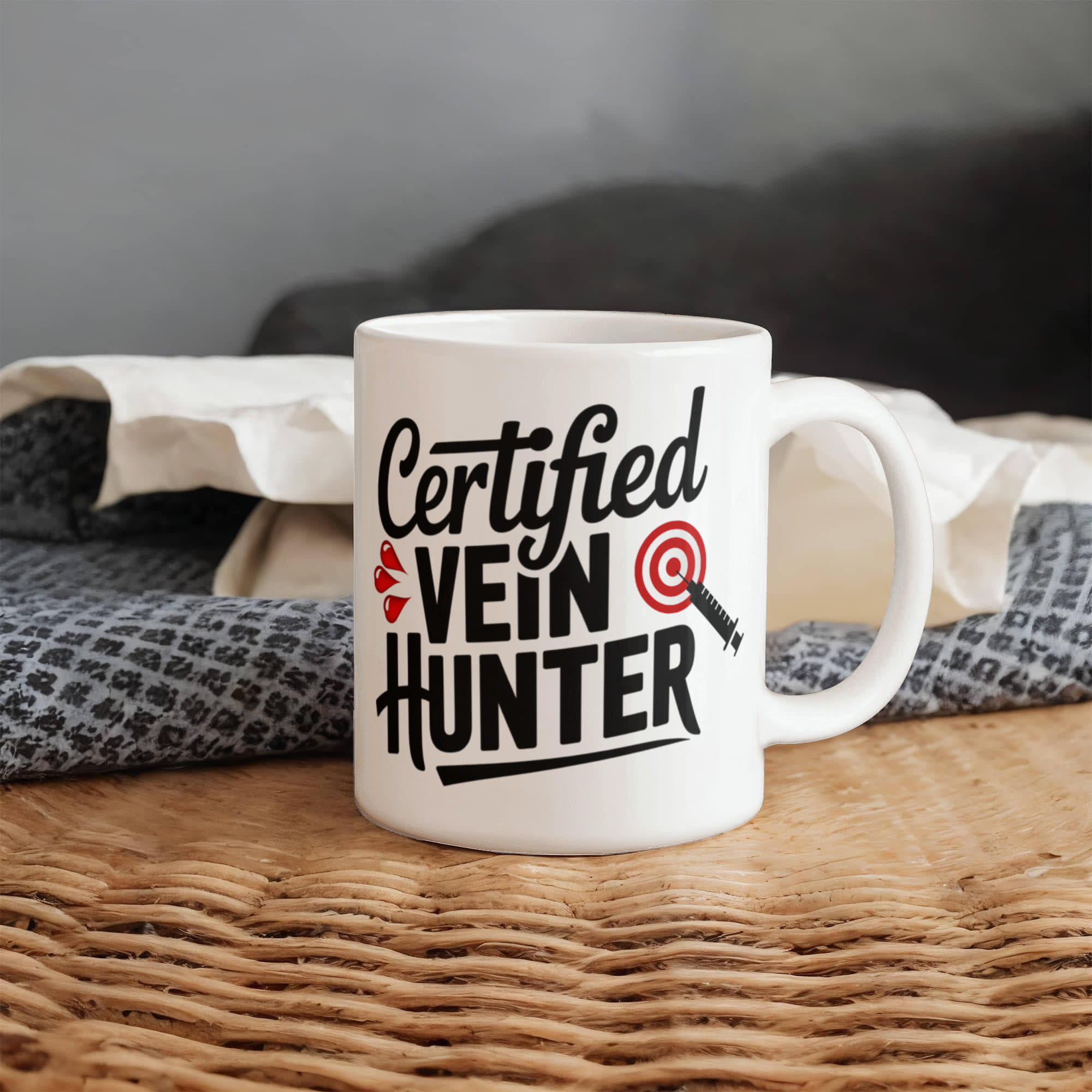 Certified Vein Hunter Phlebotomist Mug – Funny Medical Lab Tech Gift for Coworkers, Nurses & Students - Mallard Moon Gift Shop