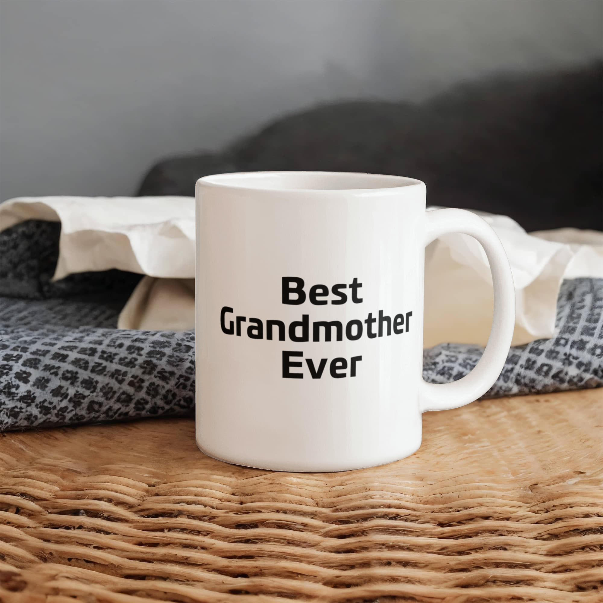 Best Grandmother Ever – Elegant White Ceramic Coffee Mug Gift for Grandma, Sweet Present from Grandkids, Kids, or Daughter - Mallard Moon Gift Shop