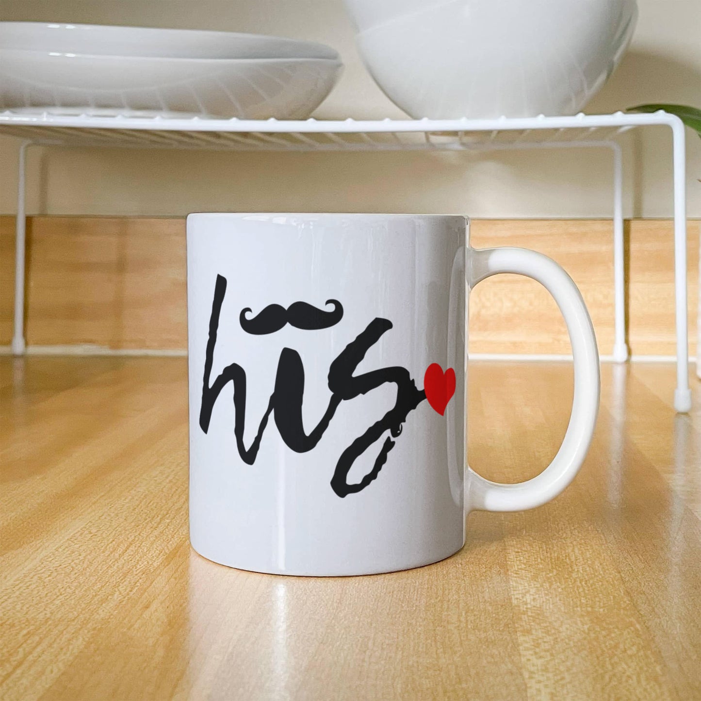 His and Hers Coffee Mug Set – Romantic Ceramic Mug Pair (11oz/15oz) for Couples, Anniversary, or Valentine’s Day - Mallard Moon Gift Shop