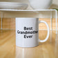 Best Grandmother Ever – Elegant White Ceramic Coffee Mug Gift for Grandma, Sweet Present from Grandkids, Kids, or Daughter - Mallard Moon Gift Shop